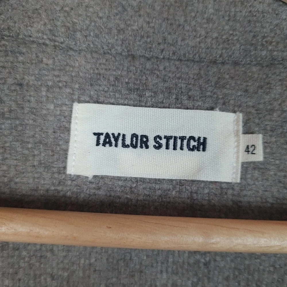 Taylor Stitch Shirt Jacket Mens 42 Brown Wool Blend Maritime Workwear Overshirt